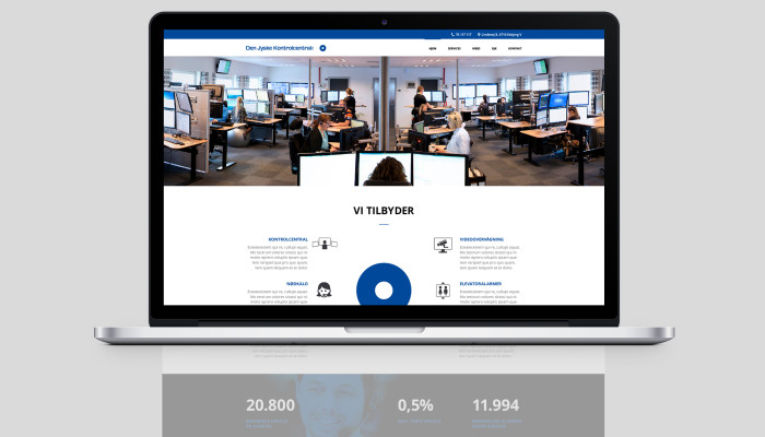 Den Jyske Kontrolcentral – hjemmeside (forside)