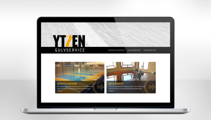 Ytzen – responsiv hjemmeside på bærbar
