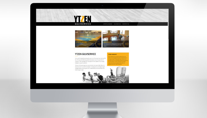 Ytzen – responsiv hjemmeside på iMac